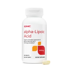 Gnc Alpha-lipoic Acid 600 Mg, Ala Acid Alfa Lipoic, 60 Tb