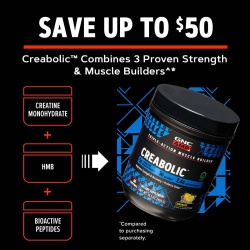 Gnc Amp Creabolic, Formula Premium De Creatina Monohidrata, Hmb, Peptistrong Pentru Forta Si Masa Musculara, Cu Aroma De Limonada, 405 G - Img 8