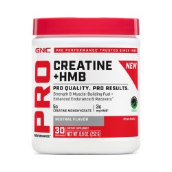 Gnc Pro Performance Creatine Monohydrate, Creatina Monohidrata, Formula Imbunatatita Cu Hmb, Pentru Sustinerea Musculaturii Si A Functiei Cognitive, Fara Aroma, 252 G