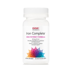 Gnc Women’s Iron Complete, Formula Cu Fier Pentru Femei, 60 Tb
