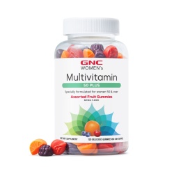 Gnc Women’s Multivitamin 50+ Gummies, Jeleuri Cu Multivitamine Pentru Femei 50+ Cu Aroma De Fructe Asortate, 120 Jeleuri
