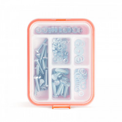 HANDY - Set de şuruburi metrice, 2 mărimi - şurub, şaibă, piuliţă - 90 piese / cutie - Img 1