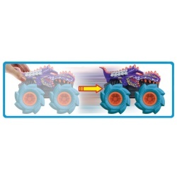 HOT WHEELS MONSTER TRUCK MASINUTA TWISTER TREDZ MEGA WREX ALBASTRU SCARA 1:43 - Img 5