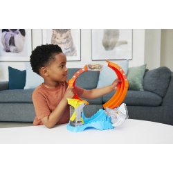 HOT WHEELS MONSTER TRUCKS PISTA SPIRALA IZBIREA RECHINULUI CU 1 MASINUTA MEGA WREX INCLUSA - Img 5