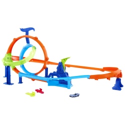 HOT WHEELS STUNT TRACKS PISTA CICLON DE LANSAREA RAPIDA CU MASINUTA INCLUSA - Img 4