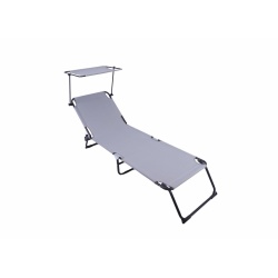 HR SEZLONG CU PARASOLAR 186X55X24 GRI