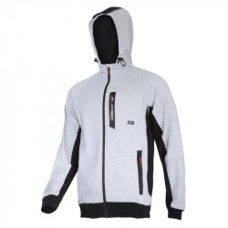 Jacheta hanorac premium cu gluga si fermoar / gri - 2xl