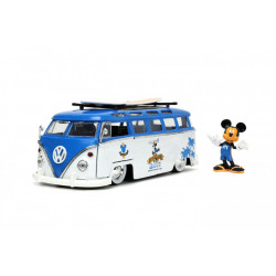 Jada masina din metal volkswagen t1 bus scara 1 la 24 si figurina mickey mouse - Img 3