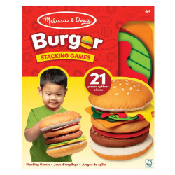 Joc educativ de stivuire si potrivire Burgerul gigant - Img 1