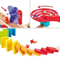 Jucarie din lemn - Marble Run Race Track (81 piese) - Img 4