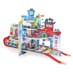 Jucarie din lemn - Tren Mega City (55 piese) - Img 2