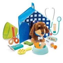 Jucarie - Set veterinar pentru clinica de ingrijire a cateilor (16 piese)
