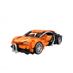Jucarie tip lego tehnic de constructie masina sport portocalie (404 piese) - Img 2