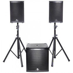 KIT SUBWOOFER 15"/38CM + 2 SATELITI 10"/25CM 800W RMS