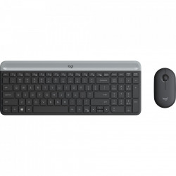 Kit tastatura + mouse wireless Logitech MK470, Slim, Negru Grafit - Img 3