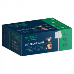 Lampadar 4W cu Acumulator IP54 3000K Alb Cald - Alb