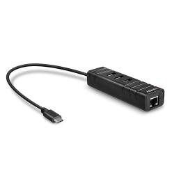 Lindy Hub USB 3.1 Type-C, USB-A + RJ45 - Img 1
