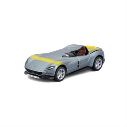 MAISTO MASINUTA METALICA SPEED ICONS FERRARI MONZA SP1 ARGINTIU GALBEN SCARA 1 LA 64 - Img 2