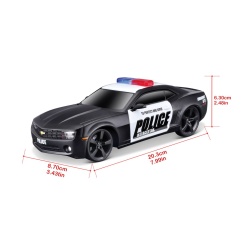 MAISTO MOTOSOUNDS MASINUTA CHEVROLET CAMARO SS 2010 DE POLITIE CU SUNETE SI LUMINI SCARA 1 LA 24 - Img 7