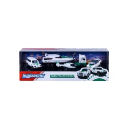 MAJORETTE SET 4 MASINUTE DE POLITIE DUBAI METALICE MERCEDES AMG 7.5CM