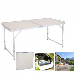 Masa Pliabila din aluminiu cu blat MDF pentru picnic, dimensiune 120 x 60 cm - Img 3