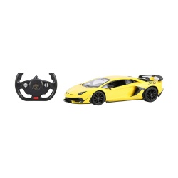 MASINA CU TELECOMANDA LAMORGHINI AVENTADOR SVJ GALBEN SCARA 1 LA 14 - Img 4