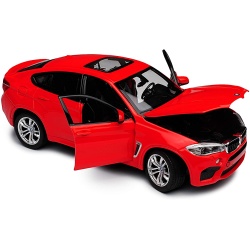 MASINUTA METALICA BMW X6M ROSU SCARA 1 LA 24 - Img 3
