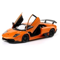 MASINUTA METALICA LAMBORGHINI MURCIELAGO LP670-4 PORTOCALIU SCARA 1 LA 24