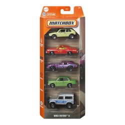 MATCHBOX SET 5 MASINUTE METALICE MBX RETRO II SCARA 1:64 - Img 1