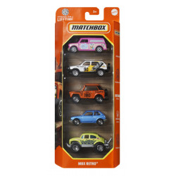 MATCHBOX SET 5 MASINUTE METALICE MBX RETRO SCARA 1:64 - Img 1