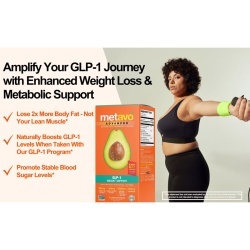 Metavo Advanced Glp-1 Weight Support, Formula Avansata Pentru Managementul Greutatii Cu Avob, 180 Cps - Img 3