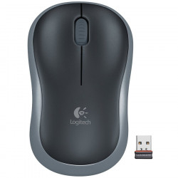 MOUSE LOGITECH, PC sau NB, wireless, 2.4GHz, optic, 1000 dpi, butoane/scroll 3/1, negru, "910-002238"