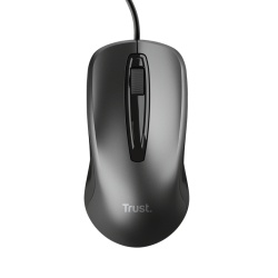 Mouse Trust cu fir optic, negru