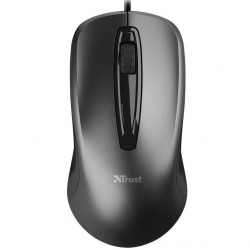 MOUSE TRUST, PC sau NB, cu fir, USB, optic, 1200 dpi, butoane/scroll 3/1, negru, "TR-23733" - Img 1