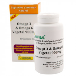 OMEGA-3 SI OMEGA-6 VEGETAL 900mg 40cps(moi) HOFIGAL