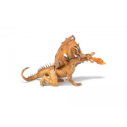 PAPO FIGURINA DRAGON CU DOUA CAPETE AURIU - Img 4