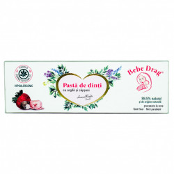 PASTA DE DINTI "BEBE DRAG" CU ARGILA SI CAPSUNI 50ml VIVA NATURA