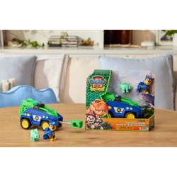 PATRULA CATELUSILOR FILMUL CU DINOZAURI SET DINO VEHICUL DE POLITIE CU FIGURINA CHASE SI ACCESORII 15CM - Img 2
