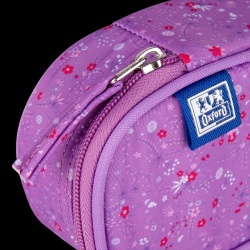 PENAR TIP ETUI OVAL OXFORD FLORAL 1 CLAPA MOV INCHIS