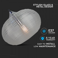 PENDUL TAVAN SOCLU E27 33X38X10CM DIAMOND - Img 2