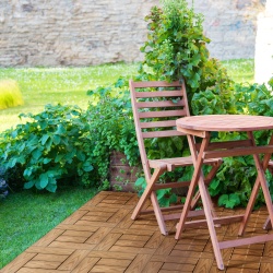 Plăci paviment 6 lamele - 30 x 30 cm - maro deschis, model lemn - 11 buc/pachet - Img 2