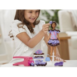 PLAY DOH BARBIE SET PLASTELINA BARBIE FASHIONISTA RUFFLES CREATII VESTIMENTARE - Img 4