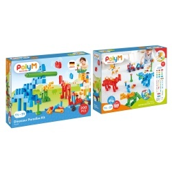 PolyM - Kit de jucarie Paradisul dinozaurilor (200 piese)