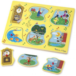Puzzle de lemn cu sunete Cantecele copilariei Melissa & Doug - Img 2