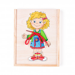 Puzzle din lemn - Imbraca fetita - Img 1