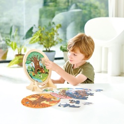 Puzzle in Lemn - Set 4 Anotimpuri (10, 12, 16 si 18 piese) - Img 2