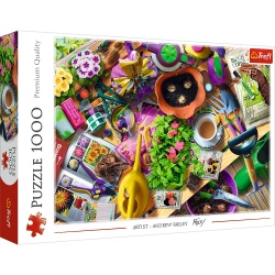 PUZZLE TREFL 1000 ARANJAREA GRADINII ARTIST ANDREW FARLEY - Img 1