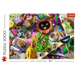 PUZZLE TREFL 1000 ARANJAREA GRADINII ARTIST ANDREW FARLEY - Img 3