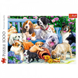 PUZZLE TREFL 1000 CAINI IN GRADINA - Img 3