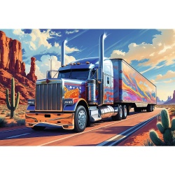 PUZZLE TREFL 160 CAMION PE DRUM - Img 2